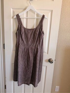 Nine West Mauve Textured Sleeveless Midi Dress